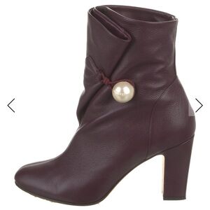 Jimmy Choo Bethanie Pearl Leather Boots Sz 8.5